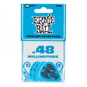 Ernie Ball Everlast 12 Pack Delrin Picks, .48mm